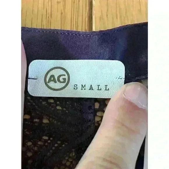 AG Women's Sleeveless Lace Camisole Blouse Purple Size S Casual Top - Picture 3 of 8